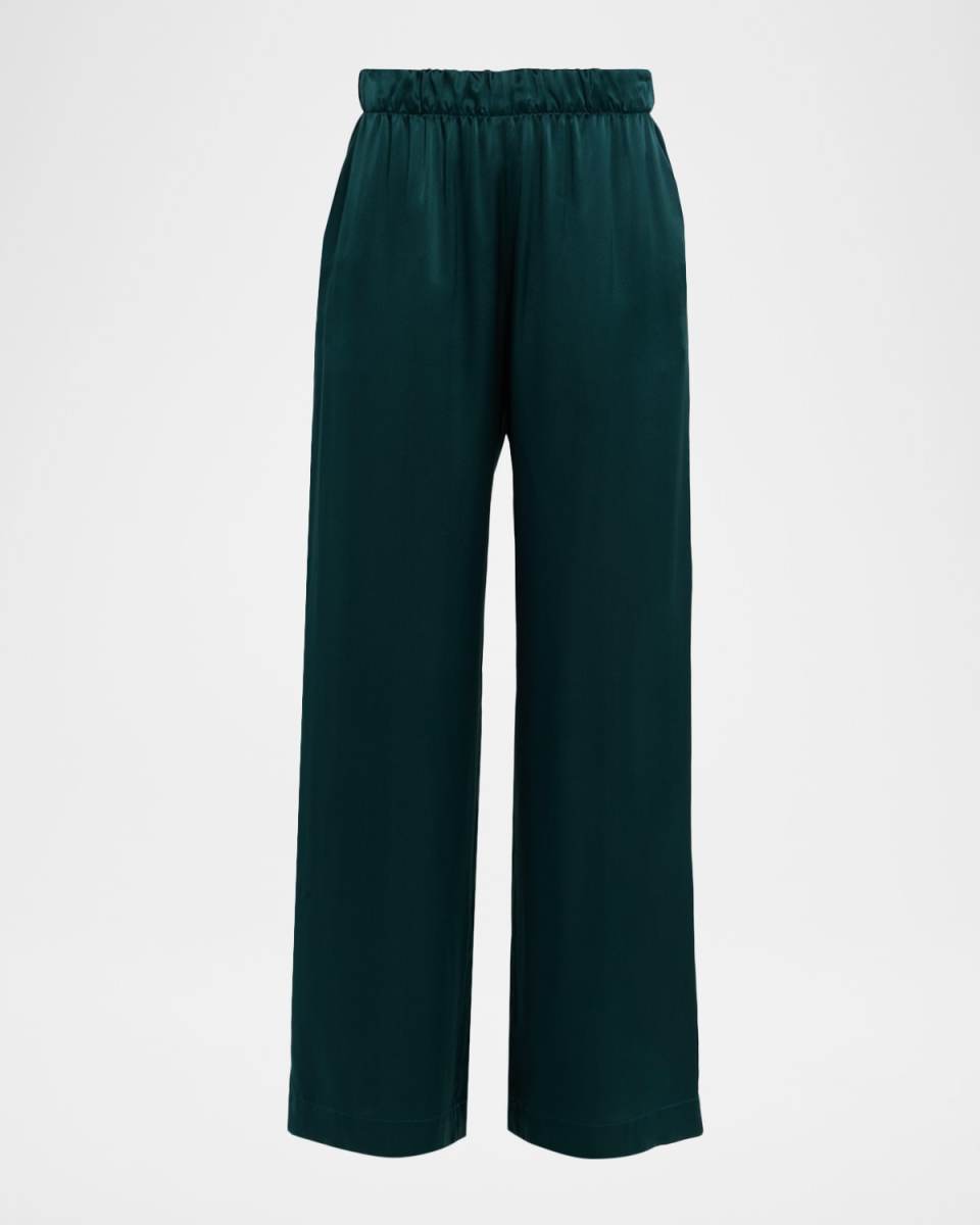 Brynn Wide-Leg Silk Pants